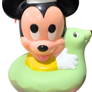 Vintage Mickey Mouse Figure Lot Disney Collectibles Coin Banks Bath Toy PVC Figures Mixed Mickey Mouse Collection image 6