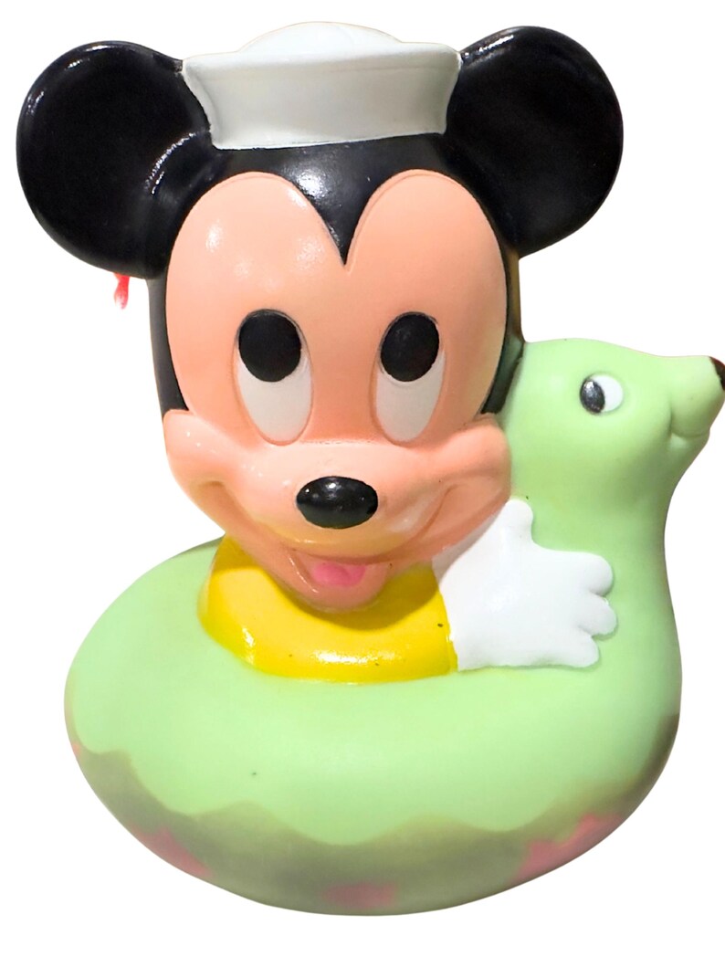 Vintage Mickey Mouse Figure Lot Disney Collectibles Coin Banks Bath Toy PVC Figures Mixed Mickey Mouse Collection image 6