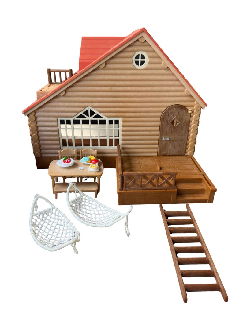 Sylvanian Families Log Cabin House-speelset Calico Critters Cottage + accessoires afbeelding 1