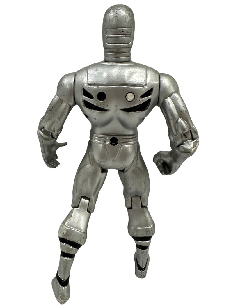 1995 vintage marvel silver centurion iron man action figure image 2