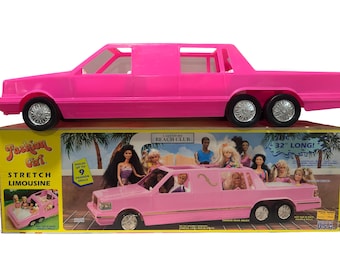 Vintage 90s Fashion Girl Stretch Limousine Pink Limo Hot Tub Car 32” Dolls Barbie Size w/ Box