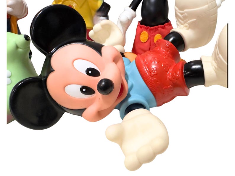 Vintage Mickey Mouse Figure Lot Disney Collectibles Coin Banks Bath Toy PVC Figures Mixed Mickey Mouse Collection image 5