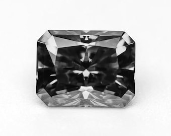 2.15CT Fancy Black Farbe Radiant Cut VVS1 Lab Pulled Moissanite Diamant 7 x 9 MM Edelstein