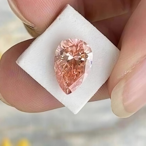 Diamant De Laboratoire Rose 0,45 Ct Taille Poire - Créé En CVD, Qualité VVS/VS, Excellent Cut