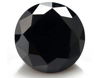 2CT nieprzezroczysty czarny kolor, okrągły diament Moissanite VVS1, laboratoryjnie hodowany, czystość VVS1 (8,50 mm), kamień szlachetny do biżuterii