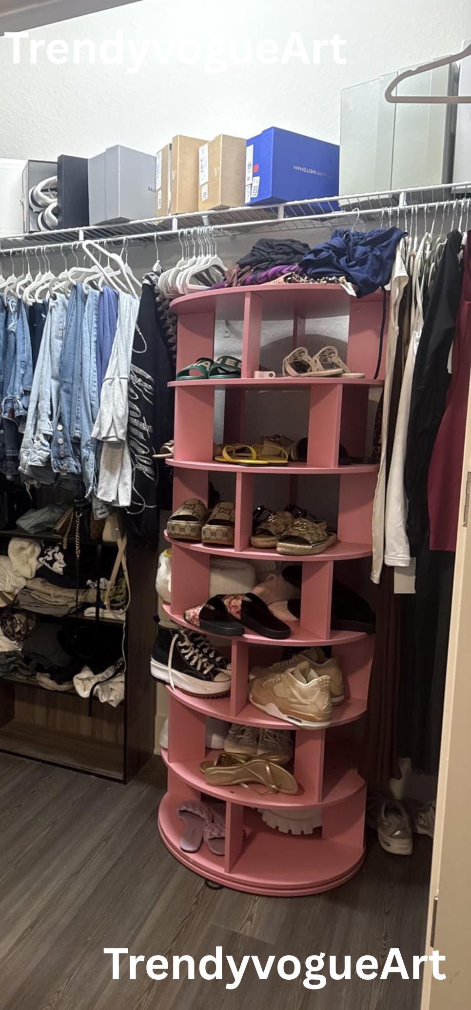 Round Shoe Table Rack Wooden 360 Rotating Shoe Rack | Round Shoe Shelf | Spinning Shoe Rack ...
