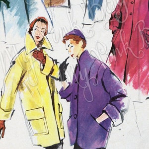 FRENCH Vintage 1953 Clipart, fashion illustration, French magazines