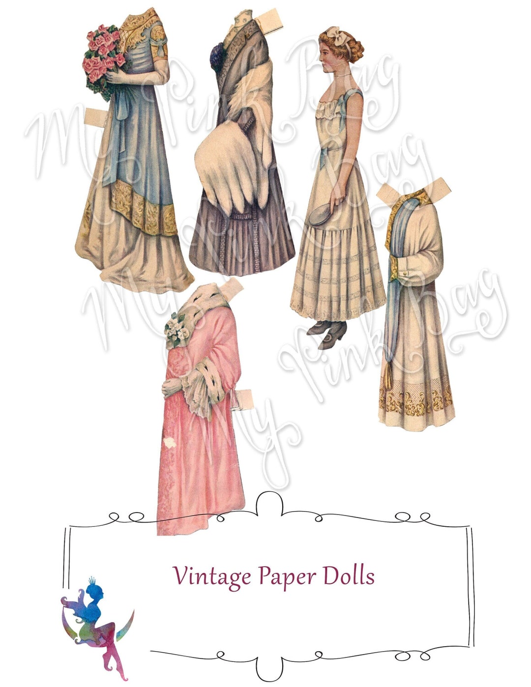 1908-1915 Lettie Lane VINTAGE EDWARDIAN PAPER Dolls Clipart, Paper ...