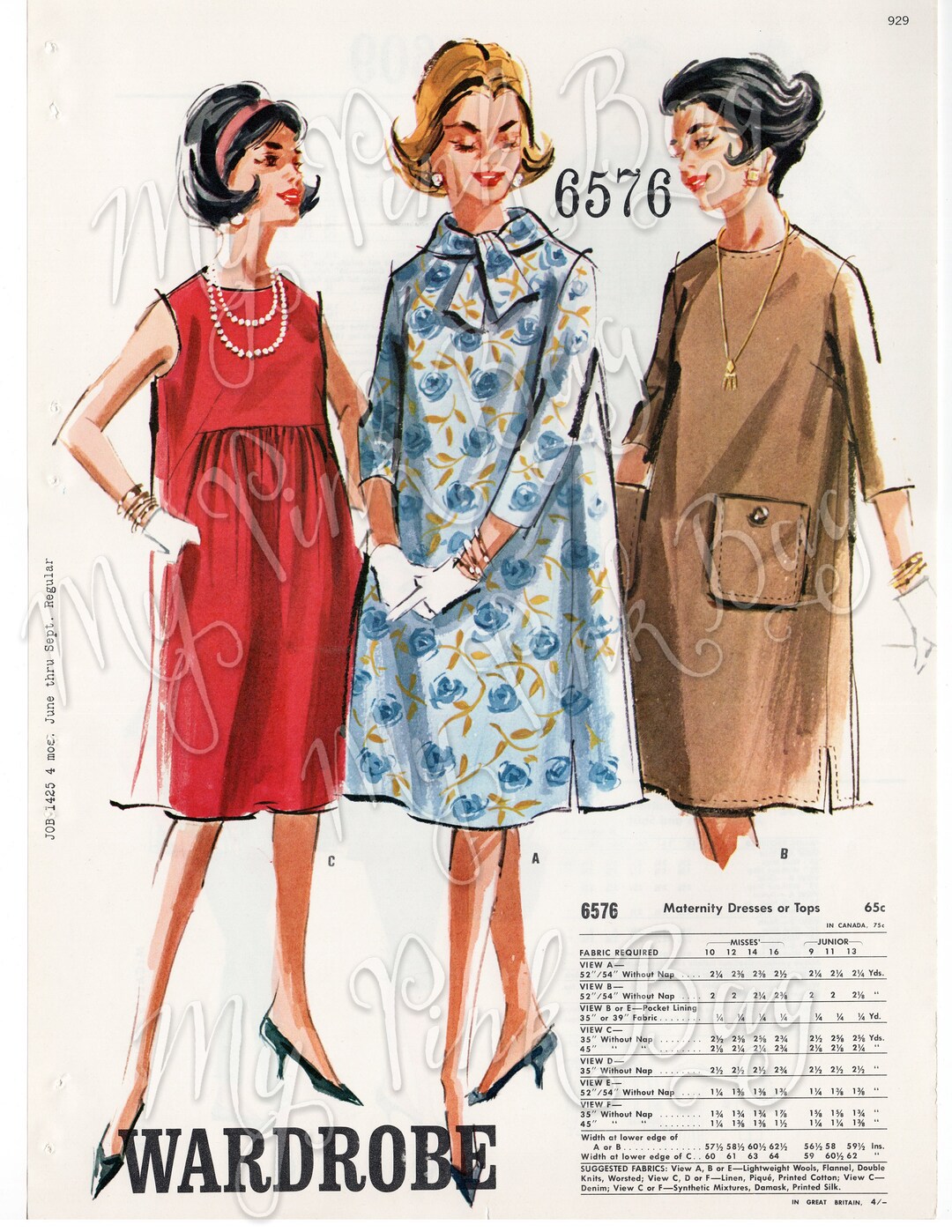 VINTAGE FASHION Envelopes Fashion Illustration, Pattern Envelopes