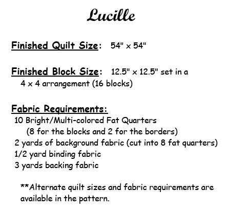 Lucillea Fat Quarter Friendly Quilt Pattern - Etsy