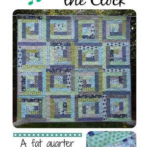 Rock Around the Clock Quilt Pattern 58" x 58"-- fat quarter friendly!