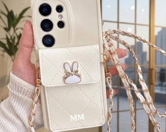 Funda de teléfono personalizada con billetera cruzada para Samsung Galaxy A56, A55, A54, A53, A52S, A36, A35, A34, A26, A17, A16, A15, A07, funda con correa para tarjetero