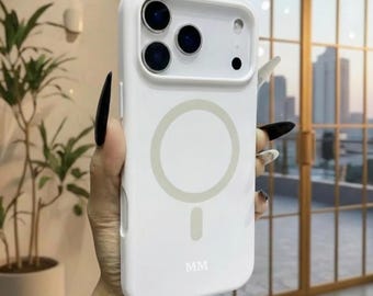 Funda personalizada para iPhone 17 Pro Max con iniciales / Funda magnética MagSafe Slim para iPhone 17 Air 17 Pro Max 16 15 14 13