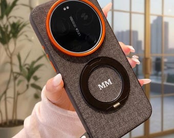 Funda personalizada para Xiaomi 17 Pro con soporte de anillo / Funda magnética MagSafe personalizada para teléfono con iniciales personalizadas para Mi 15 y 14 Ultra