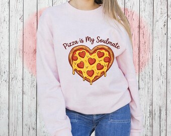 Anti Valentine PNG : Pizza is My Soulmate Heart Pizza Design (Digital Download)