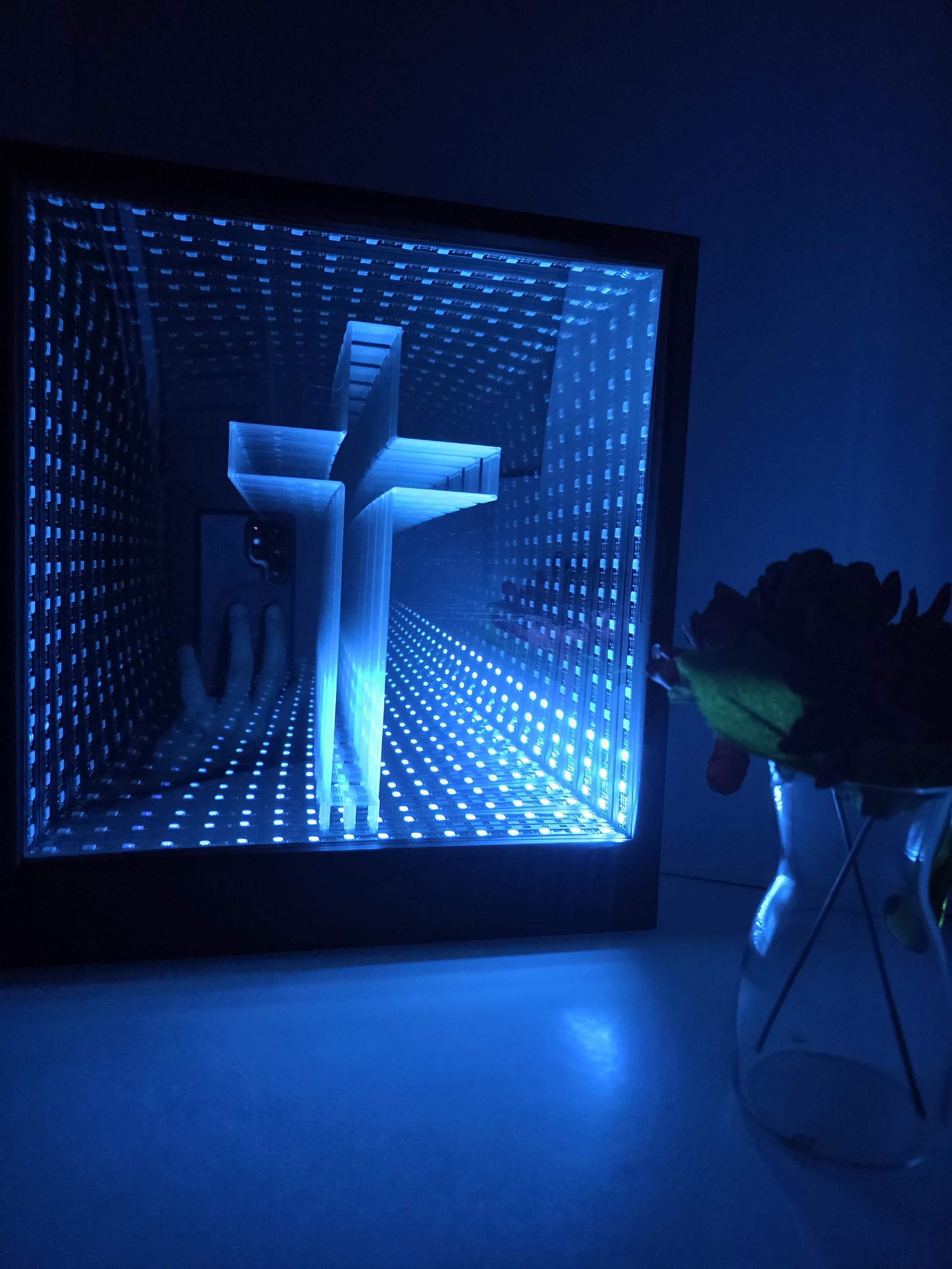Infinity Mirror Picture Frame Infinity Mirror + Inserts | Changeable Colors and Effects | Large Frame ...