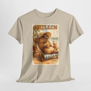 Capybara Shirt Retro Summer Tee Beach graphic T-shirt Animal lover Capybara Birthday Gift image 7
