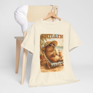 Capybara Shirt Retro Summer Tee Beach graphic T-shirt Animal lover Capybara Birthday Gift image 2