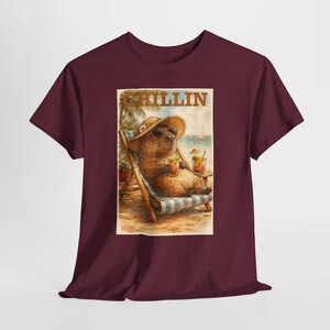 Capybara Shirt Retro Summer Tee Beach graphic T-shirt Animal lover Capybara Birthday Gift image 10