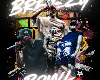 Chris Brown PNG DTG DTF Tazón ventoso digital
