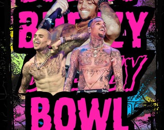 Paquete PNG DTG DTF de Chris Brown Breezy Bowl