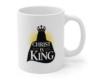 Religious Coffee Mug, Christian Tea Cup, Spiritual Drinkware, King of Kings Lord of Lords Gift, Biblical Ceramic Vessel