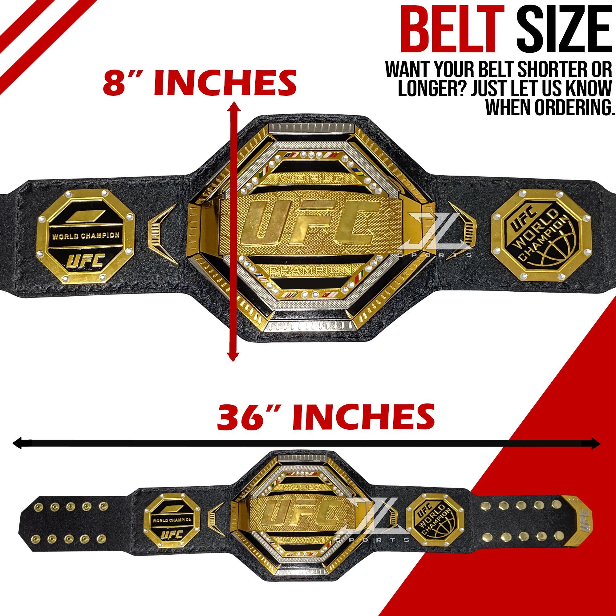 UFCレガシーチャンピオンシップタイトルベルト - キッズサイズ真鍮