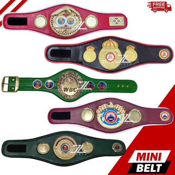 Mini Boxing Championship Belt Set – 3D Replica WBC IBO Wba Ibf Wbo