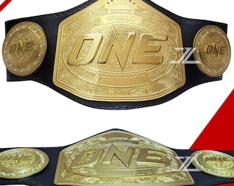 ONE Heavyweight Brass MMA Title Belt - Adult Size Replica for MMA Fans