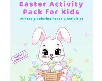 Påskaktivitetspaket för barn | Utskrivbara målarbilder, aktiviteter (PDF-nedladdning)