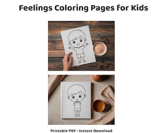 Målarbilder med känslor för barn | Målarbilder med känslor | Utskrivbara sociala och emotionella lärbilder