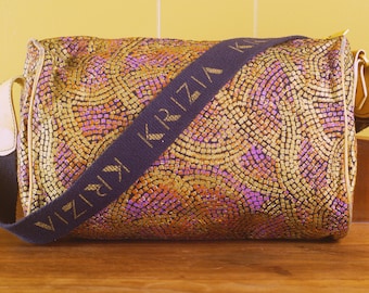 Vintage Krizia Canvas Mosaic Shoulder Bag