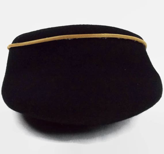 GIANNI VERSACE 1990s Black Wool Gold Chain Captai… - image 5