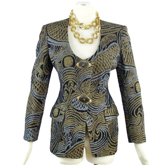 GIANFRANCO FERRE METALLIC Brocade Cocktail Jacket
