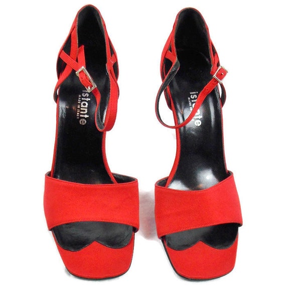GIANNI VERSACE ISTANTE Line  Red Stilleto Ankle W… - image 3