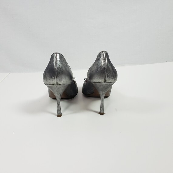 MOSCHINO CHEAP & CHIC Silver Stilleto Heels Sz 39… - image 6