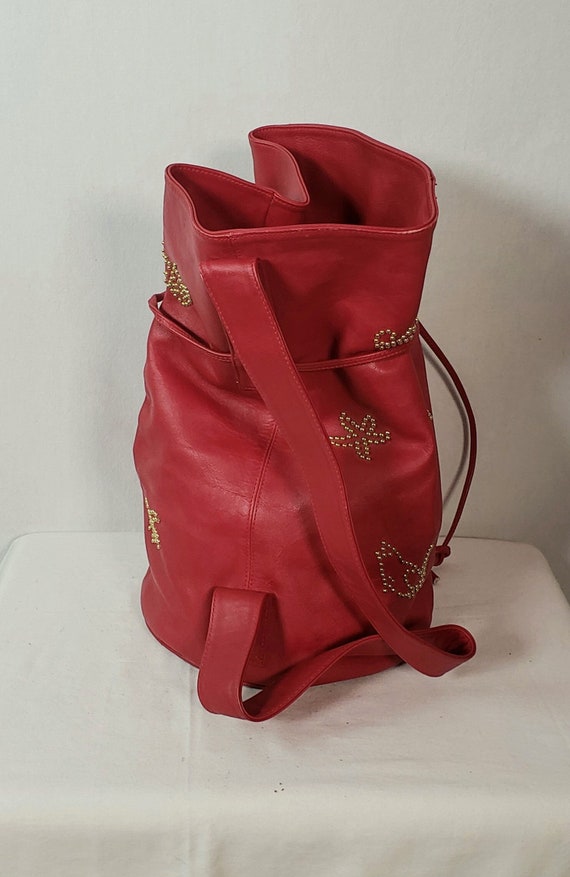 Vintage Deadstock I Magnin Red Genuine  Leather  B