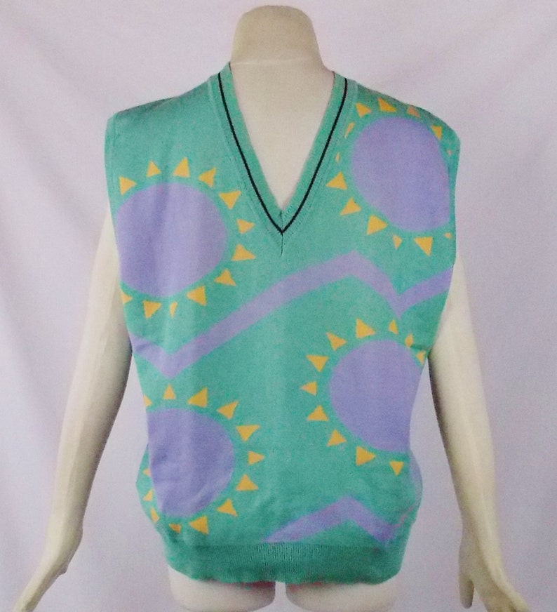 Vintage GIANNI VERSACE MENS Opt Art Sweater Vest Deadstock - Etsy