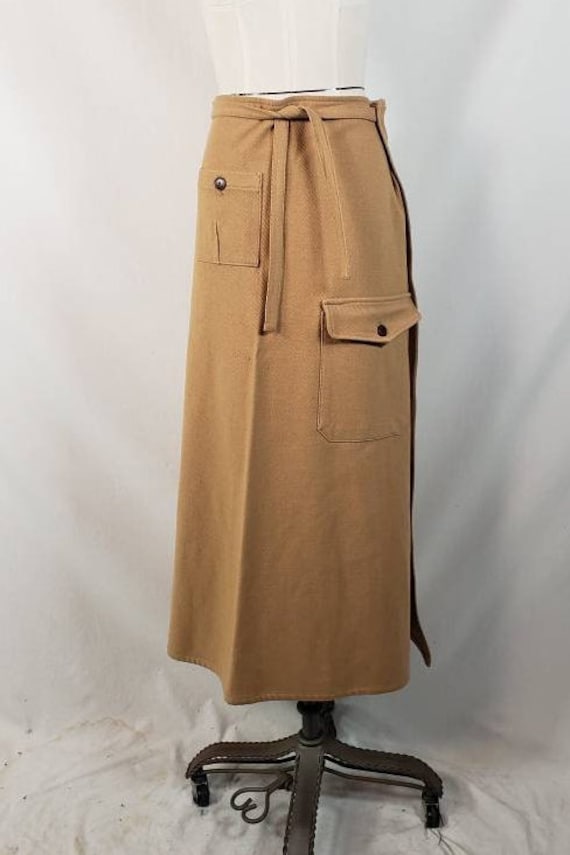 Jean Paul Gaultier  Wrap maxi Skirt camel full len
