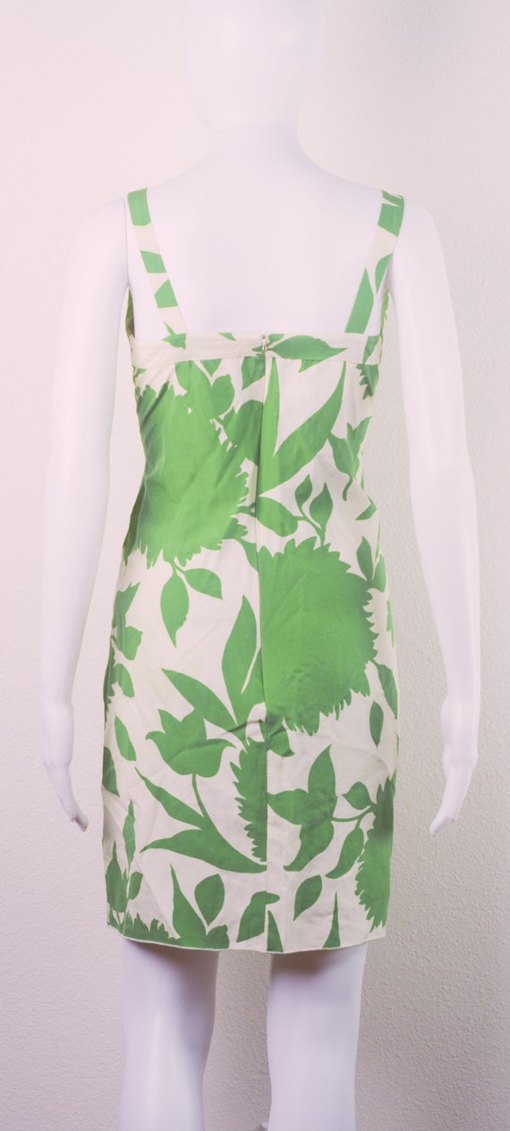 Vintage Anna Sui Floral Summer Silk Dress Green a… - image 3