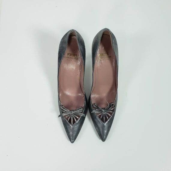 MOSCHINO CHEAP & CHIC Silver Stilleto Heels Sz 39… - image 3