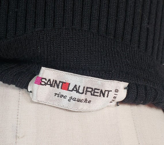 Vintage Saint Laurent Black Maxi Wool  Knit  Skir… - image 5