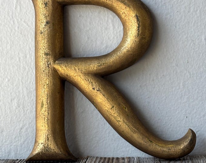Antique Wooden Sign Letter R - Etsy