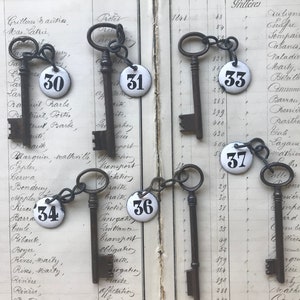 Antique French Key and Tag image 3