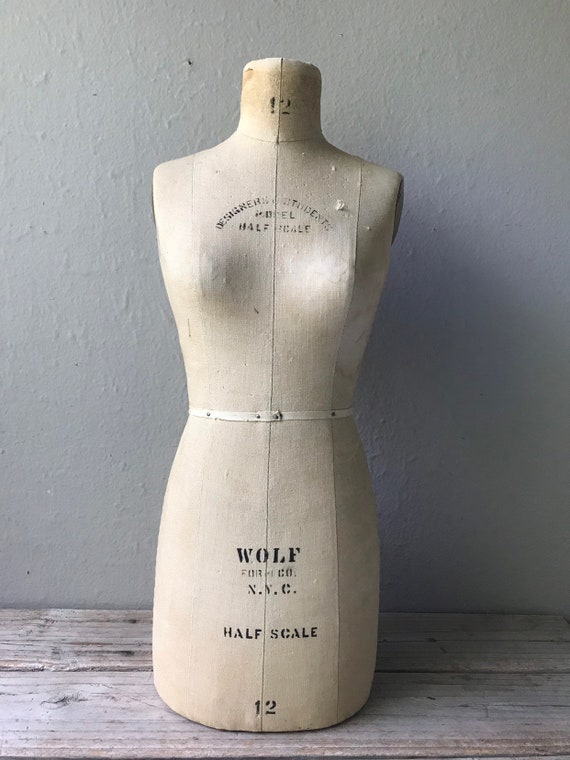 Vintage Wolf 1 2 Scale Dress Form Etsy