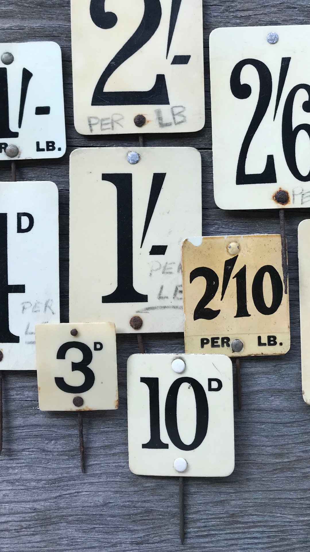 Vintage #1 Price Sign - Etsy