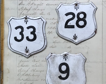 Antique French Enamel Number Plaques