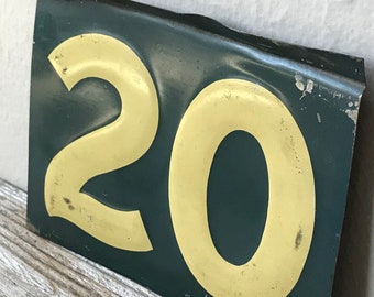 Vintage Gas Station Number Sign