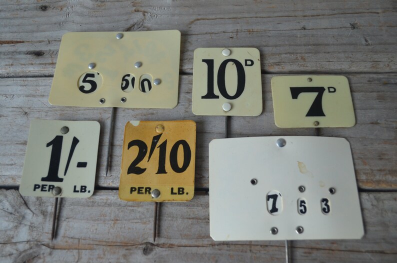 Vintage European Price Markers Etsy