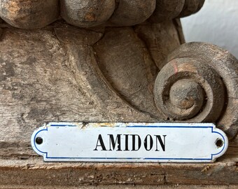 Antique French Enameled Bakery Label